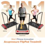 STH-3007 3-in-1 Double-Sided Walking Pad Treadmill with Acupressure Massage Pad Sparnod fitness - Image 3