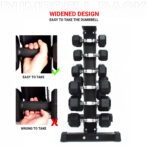 SDR-02 A-Frame 6-Tier Dumbbell Rack Stand for Home Gym (Dumbbells not included) - Image 6