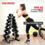 SDR-02 A-Frame 6-Tier Dumbbell Rack Stand for Home Gym (Dumbbells not included) - Image 2