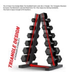 SDR-02 A-Frame 6-Tier Dumbbell Rack Stand for Home Gym (Dumbbells not included) - Image 4