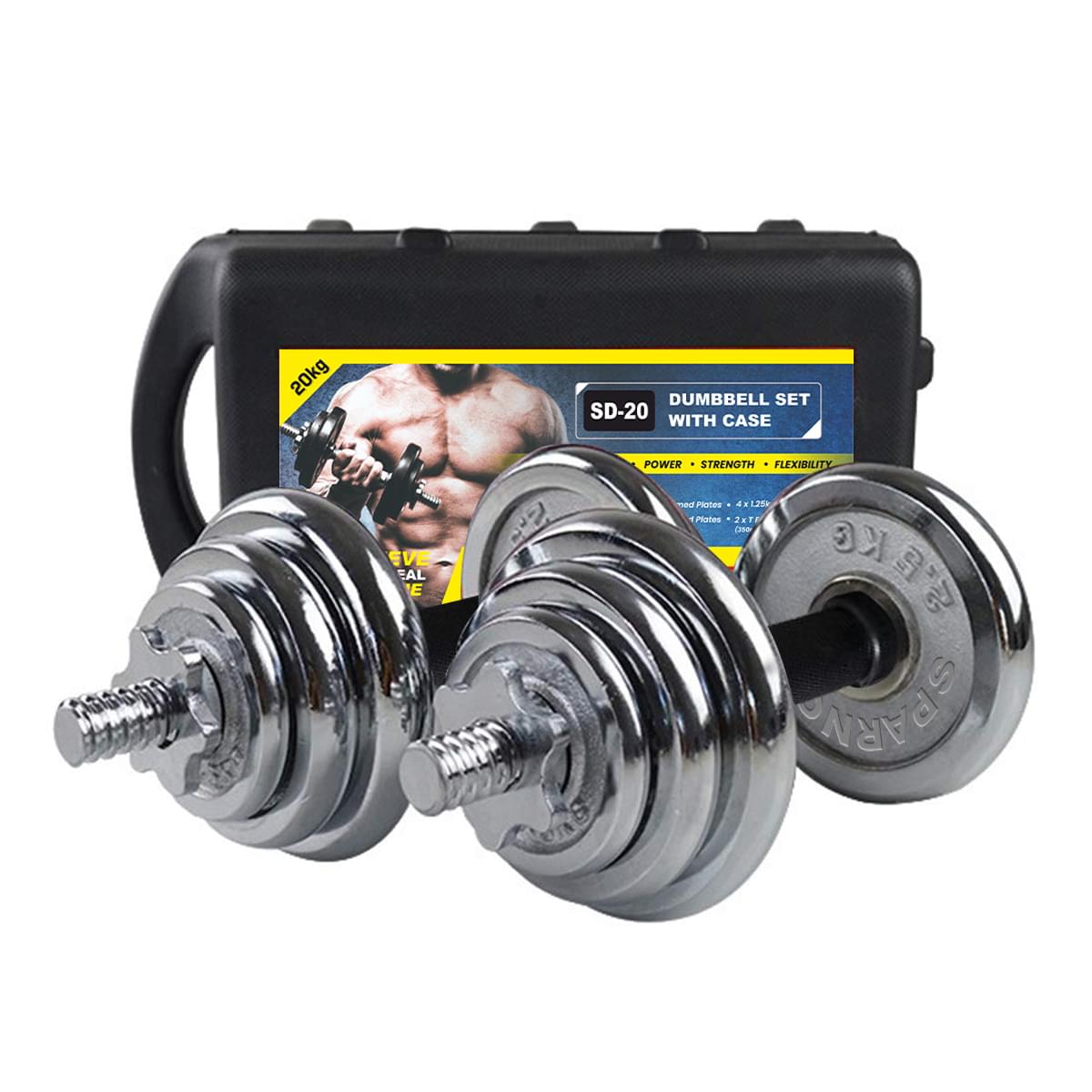 SD-20 DUMBBELL SET WITH CASE - Image 1